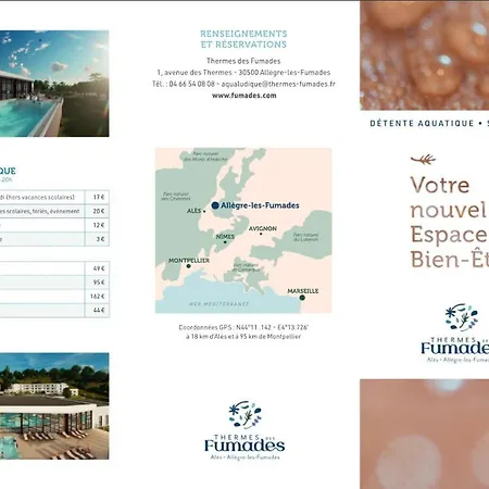 Chambre Studio Cuisine Independant 2 Pers Piscine Proche Thermes Des Fumades Rousson  Exterior foto